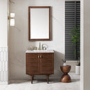 James Martin Amberly 30" Dual Mount Single Bathroom Vanity, Mid-Century Walnut