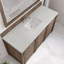 James Martin Bristol 60" Single Bathroom Vanity, Whitewashed Walnut
