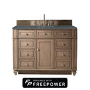 James Martin Bristol 48" Single Bathroom Vanity, Whitewashed Walnut