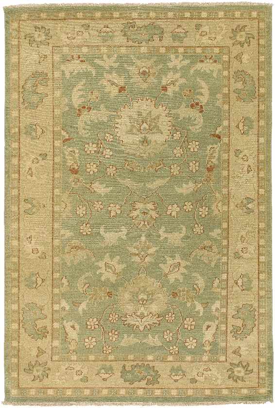 Overbiel Traditional Olive Area Rug