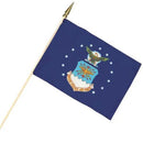 Air Force Cemetery Flag – 12" x 18" with Wood Staff & Gold Spear | Made in USA by Flagman of America