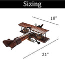 Whiskey & Wine Decanter Airplane Set - Large 21"