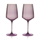 Reserve Nouveau Crystal Wine Glasses in Violet, Set of 2