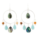 Ajo Abalone Sterling Silver Circle Earrings