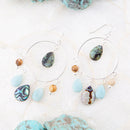 Ajo Abalone Sterling Silver Circle Earrings