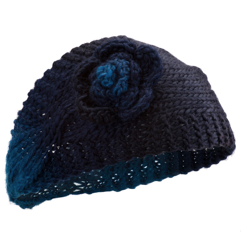 Flower Acrylic Knit Head Band for Ladies