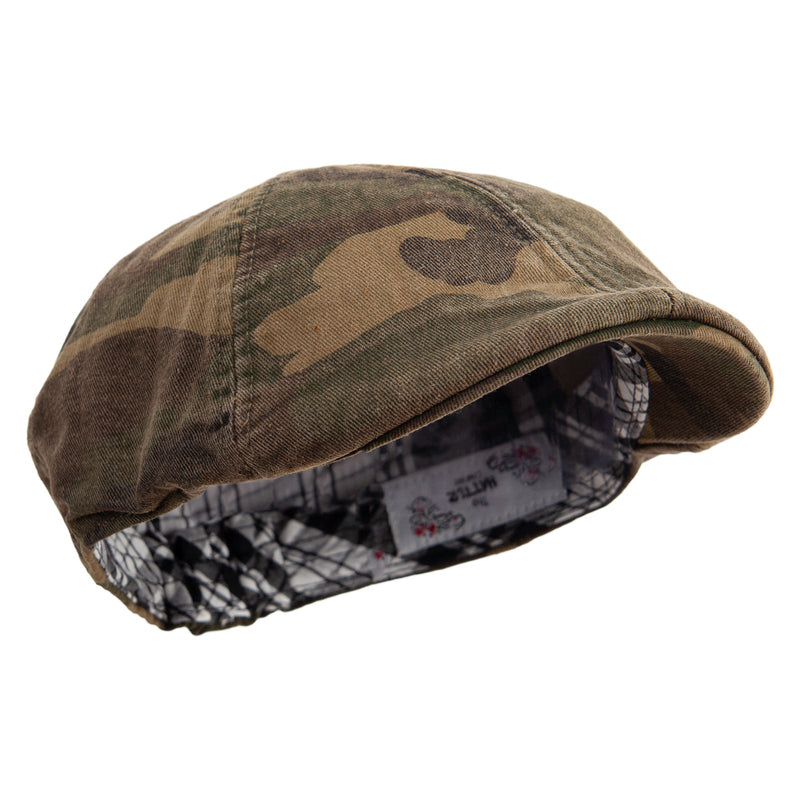 Washed Camo Ivy Cap with Elastic Band