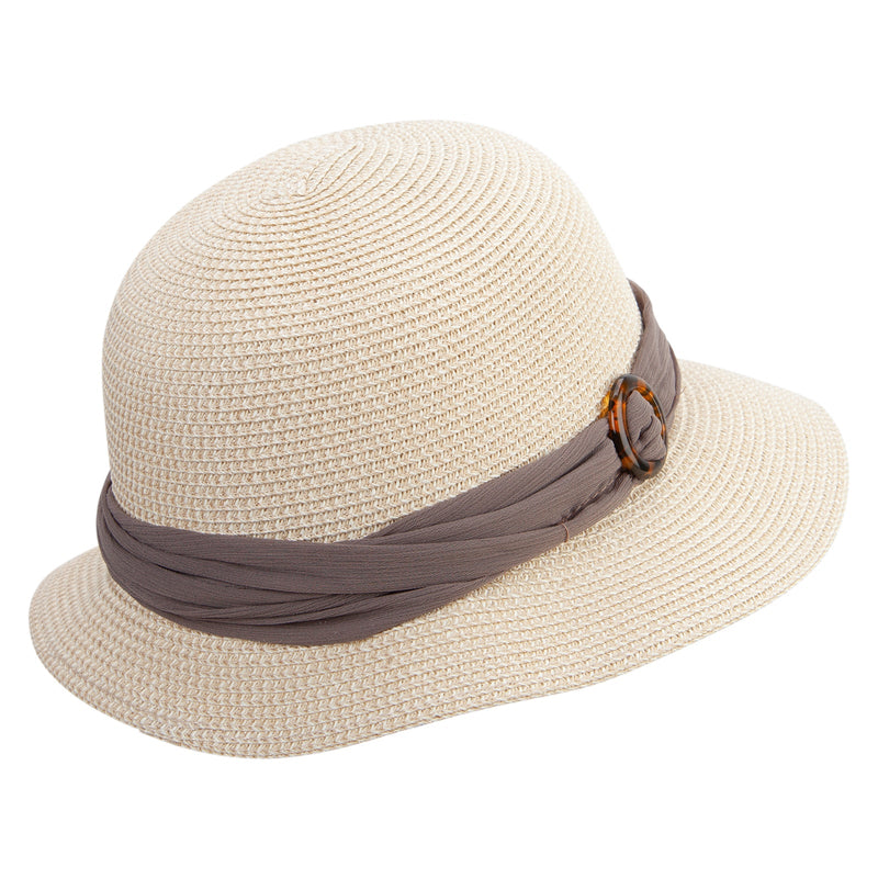 Women's Asymmetrical Paper Braid Hat