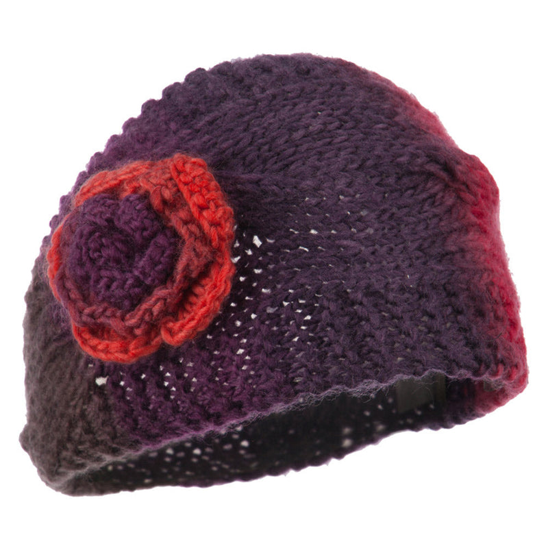 Flower Acrylic Knit Head Band for Ladies
