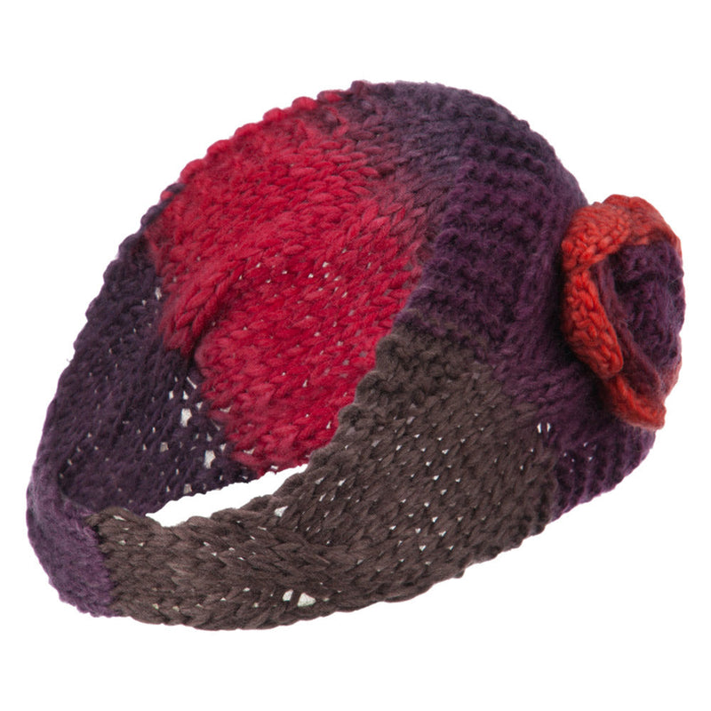 Flower Acrylic Knit Head Band for Ladies