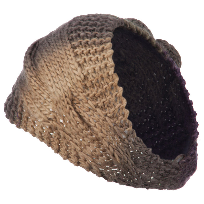 Flower Acrylic Knit Head Band for Ladies