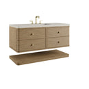James Martin Allamari 48" Floating Single Bathroom Vanity, Dune Mist