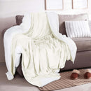 Velvet Plush Sherpa Bed Blanket - Sherpa Fleece Collection by Great Bay Home
