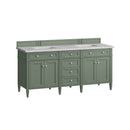 James Martin Brittany 72" Double Bathroom Vanity, Smokey Celadon