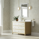 James Martin Celeste 48" Single Bathroom Vanity, Sunwashed Oak with Embossed Shagreen Drawer Fronts
