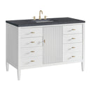 James Martin Myrrin 48" Single Bathroom Vanity, Bright White