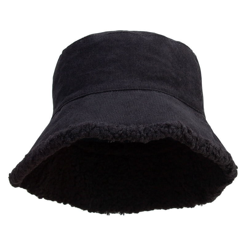 Women's Fleece Corduroy Bucket Hat