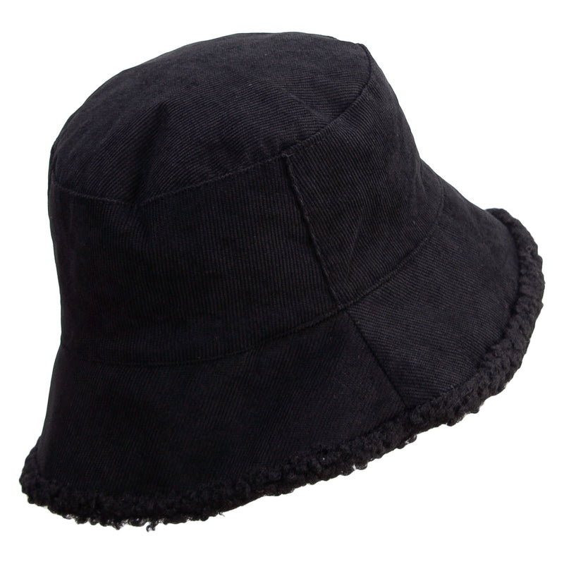Women's Fleece Corduroy Bucket Hat
