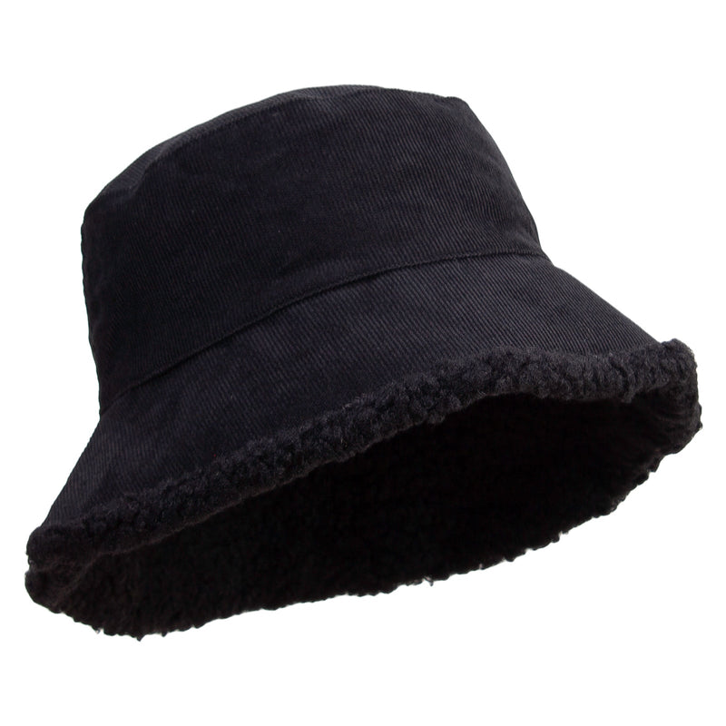Women's Fleece Corduroy Bucket Hat