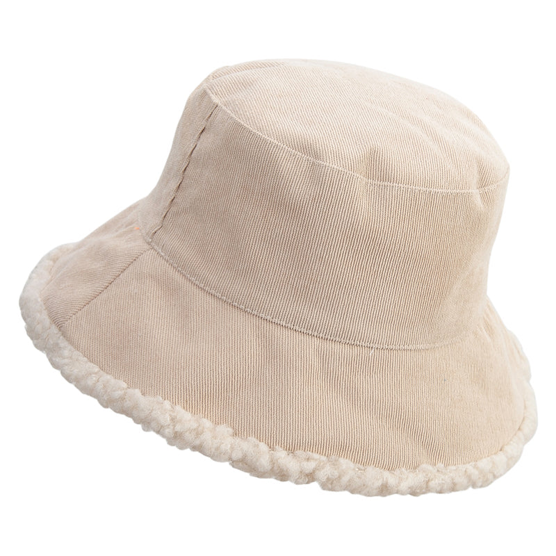 Women's Fleece Corduroy Bucket Hat