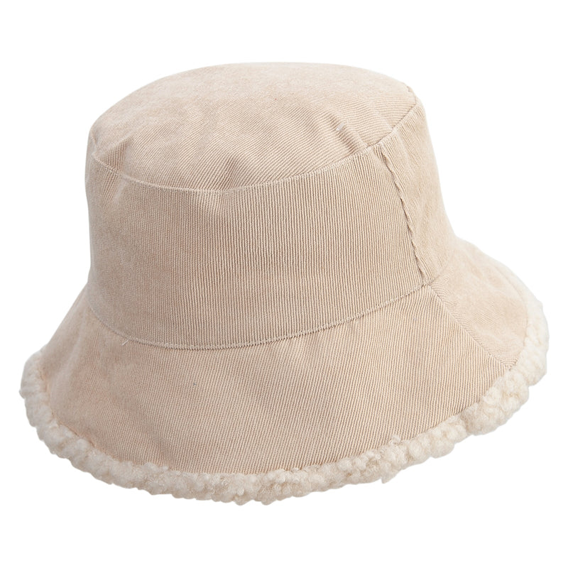 Women's Fleece Corduroy Bucket Hat