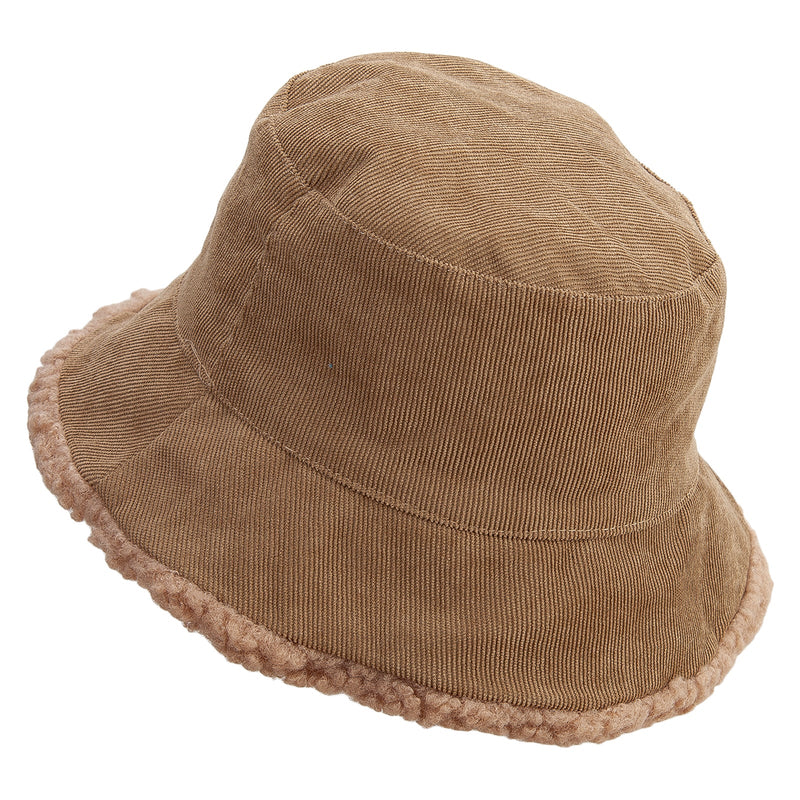 Women's Fleece Corduroy Bucket Hat