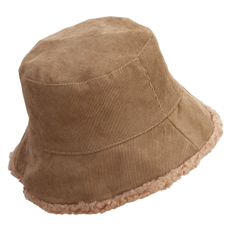 Women's Fleece Corduroy Bucket Hat