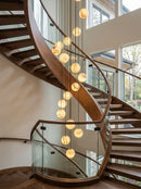 Alabaster Balls Cluster Chandelier
