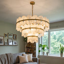 Alabaster Butterfly Round Chandelier