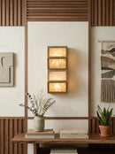 Alabaster Cascade Rectangular Wall Light