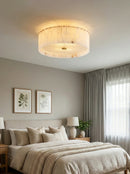 Alabaster Copper Round Ceiling Lamp