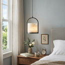 Alabaster Cylinder Pendant Light