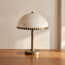 Alabaster Dome Trim Table Lamp