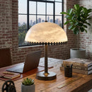 Alabaster Dome Trim Table Lamp
