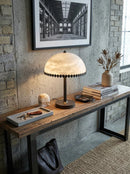 Alabaster Dome Trim Table Lamp