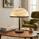 Alabaster Dome Trim Table Lamp