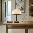 Alabaster Dome Trim Table Lamp