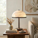 Alabaster Dome Trim Table Lamp