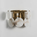 Alabaster Double Layer Round Wall Lamp