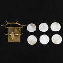 Alabaster Double Layer Round Wall Lamp