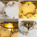 Alabaster Double Layer Round Wall Lamp
