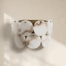 Alabaster Double Layer Round Wall Lamp
