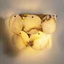 Alabaster Double Layer Round Wall Lamp