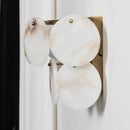 Alabaster Double Layer Round Wall Lamp