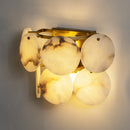 Alabaster Double Layer Round Wall Lamp