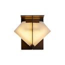 Alabaster Folded Halo Geometric Wall Sconce