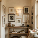Alabaster Tiered Cone Wall Light