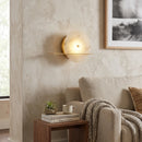 Alabaster Modern Round Wall Sconce