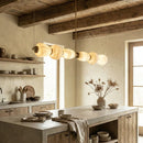 Alabaster Pebble Linear Chandelier
