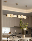 Alabaster Pebble Linear Chandelier